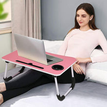 4494 Multi-Purpose Laptop Desk for Study and Reading with Foldable Non-Slip Legs Reading Table Tray , Laptop Table ,Laptop Stands, Laptop Desk, Foldable Study Laptop Table ( PINK ) DeoDap