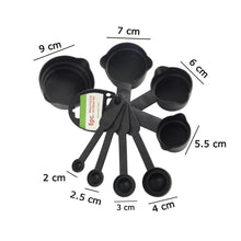 106 Plastic Measuring Cups and Spoons (8 Pcs, Black) P&C New fashion style store