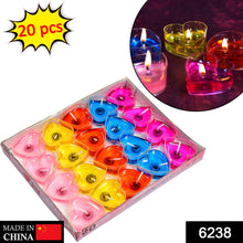 6238 Heart Shape Wax Scented Candles. (Pack of 20 pcs) DeoDap