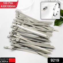 Stainless Steel Cable TIE Used for Solar, Industrial and Home Improvement Multipurpose HIGH Strength, Self-Locking Zip Ties, Multi-purpose Tie, Portable Rustproof 100Pcs Wide Application Zip Tie Set for Building ( 4.6x200MM & 4.6x100MM /  100 pcs Set)