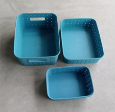 062 Smart Baskets for Storage(Set of 3) Sky Blue