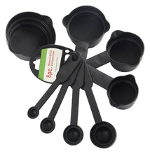 106 Plastic Measuring Cups and Spoons (8 Pcs, Black) P&C New fashion style store