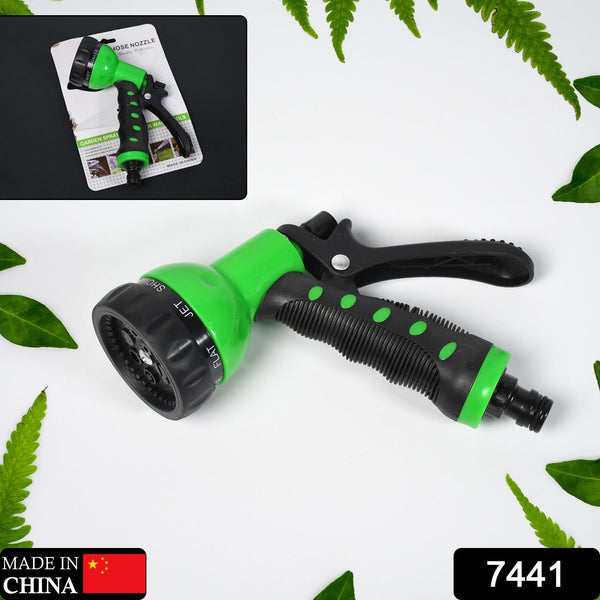 7441 Hose Nozzle Garden Hose Nozzle Hose Spray Nozzle with 8 Adjustable Patterns Front Trigger Hose Sprayer Heavy Duty Metal Water Hose Nozzle for Cleaning, Watering, Washing, Bathing DeoDap